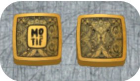 The two sides of a gold token